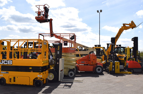A range of machines in Briggs Equipment's short term hire fleet