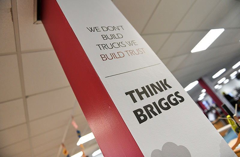 We don't build trucks, we build trust. Think Briggs
