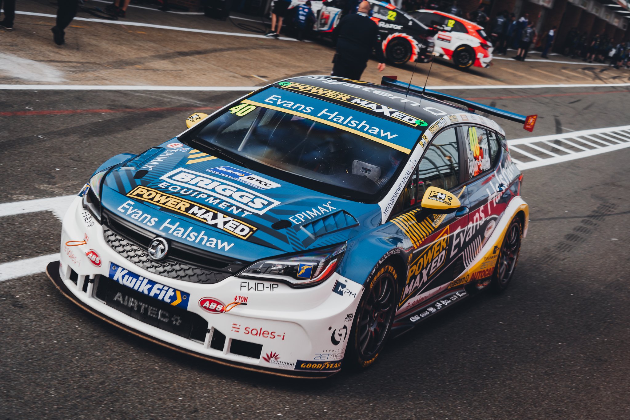 Green, White, and Yellow PMR Vauxhall Astra