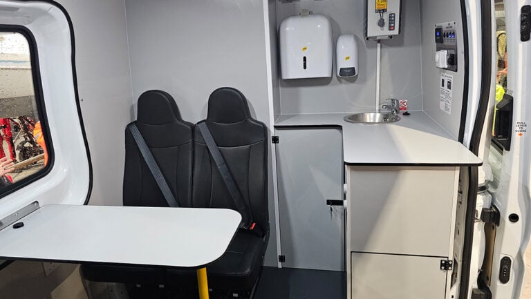 Commercial Vehicle Hire Welfare Van Interior 2