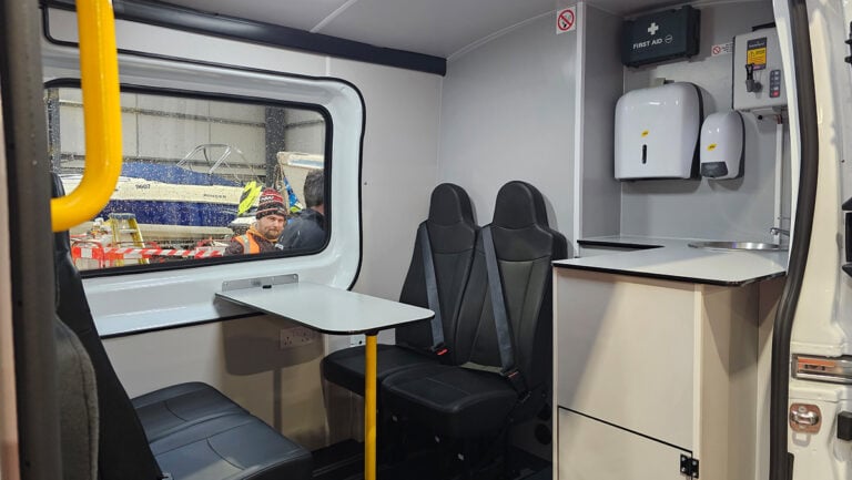 Commercial Vehicle Hire Welfare van interior 1