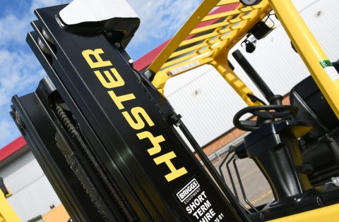 A Hyster forklift on short term hire from Briggs Equipment